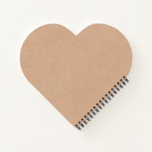 Kraft Texture Coeur en forme de Carnet spirale (Dos)