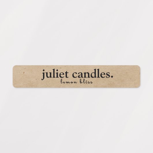 Kraft Thin Candle Tamper-Proof Seal Label (Design 1)