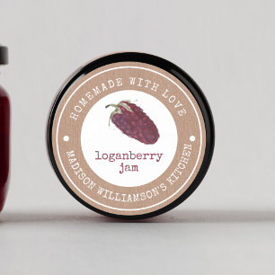 Kraft Thuisgemaakt met Liefde Loganberry Jam La Ronde Sticker