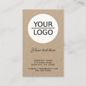 Kraft Voeg je Logo toe met Aangepaste tekstpromoti Visitekaartje (Voorkant)