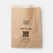 Kraft Voeg uw Logo QR Code Aangepaste Tekst Promot Bedankzakje (Voorkant)