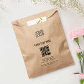 Kraft Voeg uw Logo QR Code Aangepaste Tekst Promot Bedankzakje (Gezegeld)