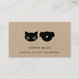 Kraft voor het symbool van roestvrij katten en hon visitekaartje