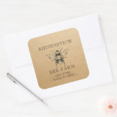 Kraft Votre Nom Éditable Apiculture Sticker au mie (Enveloppe)
