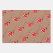 Kraft-Waterverf Berry en Greenery Leaf    Inpakpapier Vel (Voorkant 3)