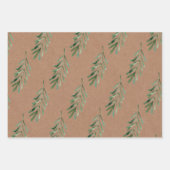 Kraft-Waterverf Berry en Greenery Leaf    Inpakpapier Vel (Voorkant 2)