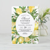 Kraft  Waterverf Yellow Lemons Lijst Kaart (Staand voorkant)