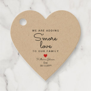 Kraft we voegen meer liefde hart gevormd bedankjes labels