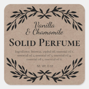 Kraft Wellness Zelfgemaakte Effen Stevige Parfum Vierkante Sticker