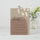 KRAFT WHITE BROWN ABSTRACT BEDRIJF LOGO BEDANKKAART (Staand voorkant)