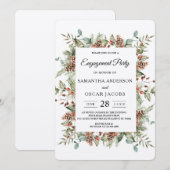 Kraft Winter Green Pine Cone Lijst Kaart (Voorkant / Achterkant)