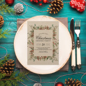 Kraft Winter Green Pine Cone Lijst Kaart