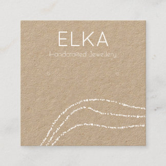 Kraft Witte Stippen Vierkante Oorbel Display Kaart Vierkante Visitekaartje