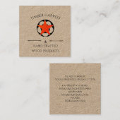 Kraft Woodworker Vierkante Visitekaartje (Voorkant / Achterkant)