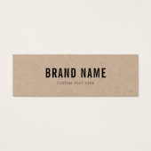 Kraft Zakelijk Productlabel Hang Label Mini Visitekaartjes (Voorkant)