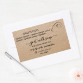 Kraft Zelfgemaakte Geitenzeep Label Rechthoek Stic (Envelop)