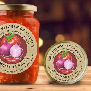 Kraft Zelfgemaakte Salsa Label Sjabloon