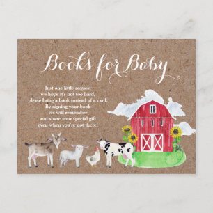 Kraftboeken voor de waterverf van landbouwhuisdier uitnodiging briefkaart