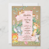 KraftJungle Big One Girls Anniversaire Invitation (Devant)