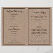 Kraftkarton floreel lijst met initiaal (Achterkant)