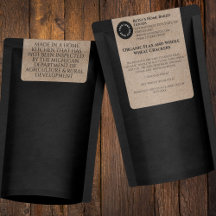 Kraftpapier Cottage Voedselproduct Label met logo