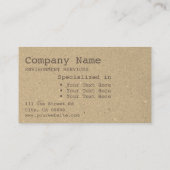 Kraftpapier-document Eenvoudige Rustieke Minimalis Visitekaartje (Achterkant)