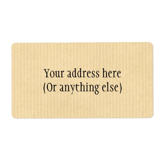 Kraftpapier Etiket (Voorkant)