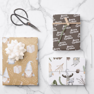 Kraftpapier   Gnome   Kerstmis Inpakpapier Vel