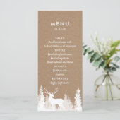Kraftpapier herten Kerst bruiloftsmenu Menu (Staand voorkant)