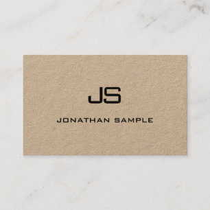 Kraftpapier Modern Professioneel Elegant Monogram Visitekaartje