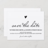 Kraftpapier Save The Date Kaart (Voorkant / Achterkant)