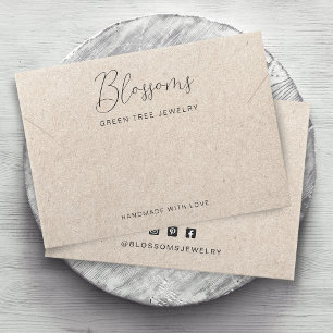 Kraftpapier uit bedrukt Kralenketting Armband Disp Visitekaartje