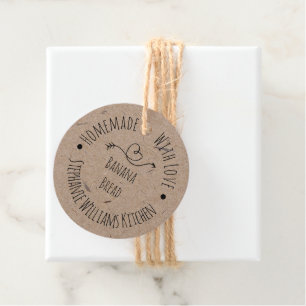 Kraftpapier 'Zelfgemaakt met Liefde' Bakkerij La Bedankjes Labels