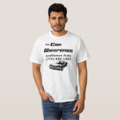 Kraftsmen Car Whisperer Basic White T-shirt w/silh (Voorkant volledig)