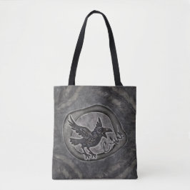 Krähe Crow Rabe ruft CAW! Tasche Tragetasche Draagtas