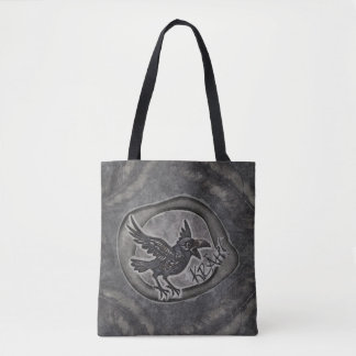 Krähe Crow Rabe ruft KRÄH! Tasche Tragetasche Draagtas