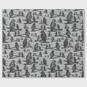 Krähen Raben Crows auf Ast Verpackung Cadeaupapier (Vlak)