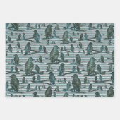 Krähen Raben Crows auf Ast Verpackung Inpakpapier Vel (Voorkant 2)