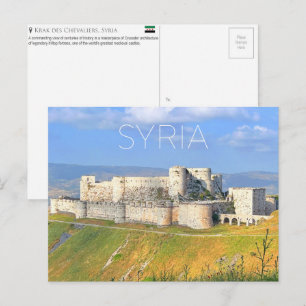 Krak des Chevaliers, reispostkaart uit Syrië Briefkaart