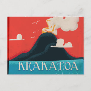 Krakata  Vacation Poster Art Briefkaart
