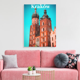 Krakau Europa Polen Polska Oude Stad Canvas Afdruk