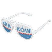 Krakau Krakau stad Polen Vlag kleuren tinten Aviator Zonnebril (Gekanteld)