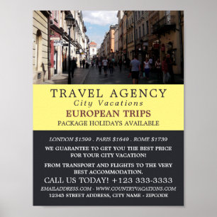 Krakau, Oude Stad, Polen, Reisbureau Adverteren Poster