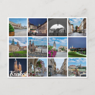 Krakau oude stadslandschappen, Polen Briefkaart