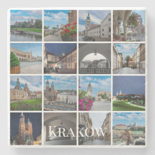 Krakau oude stadslandschappen, Polen Stenen Onderzetter