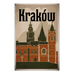 Krakau Polen vintage Perfect Poster