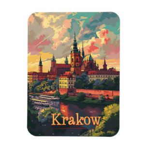 Krakau zonsondergang magneet