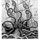 Kraken Attack reuze octopus douchegordijn (Voorkant)