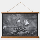 Kraken Attacking Ship  etching Hangend Wandkleed (Voorkant)