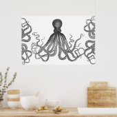 Kraken - Black Giant Octopus / Cthulu Poster (Keuken)